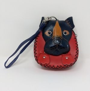NWOT Unique Leather-craft Pitbull Coin Purse 🐶